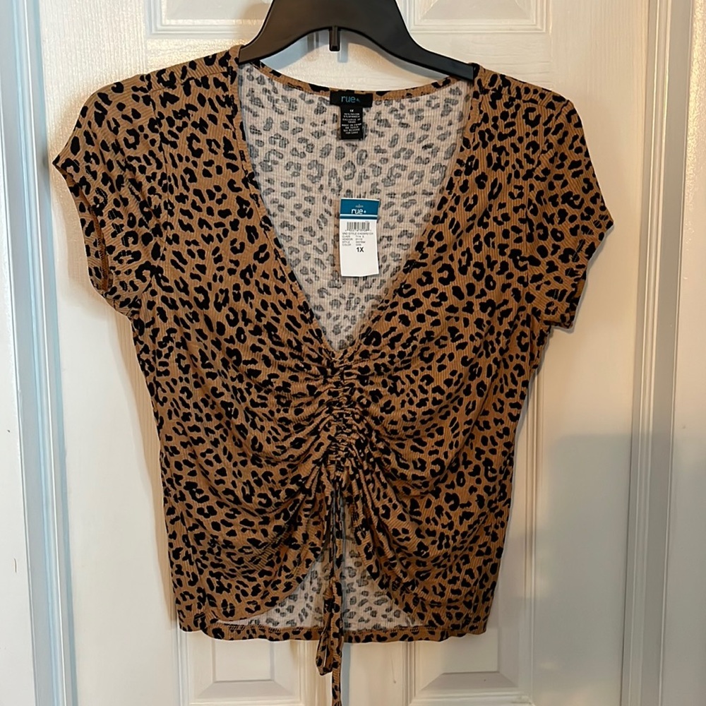 Rue+ Leopard shirt 1X